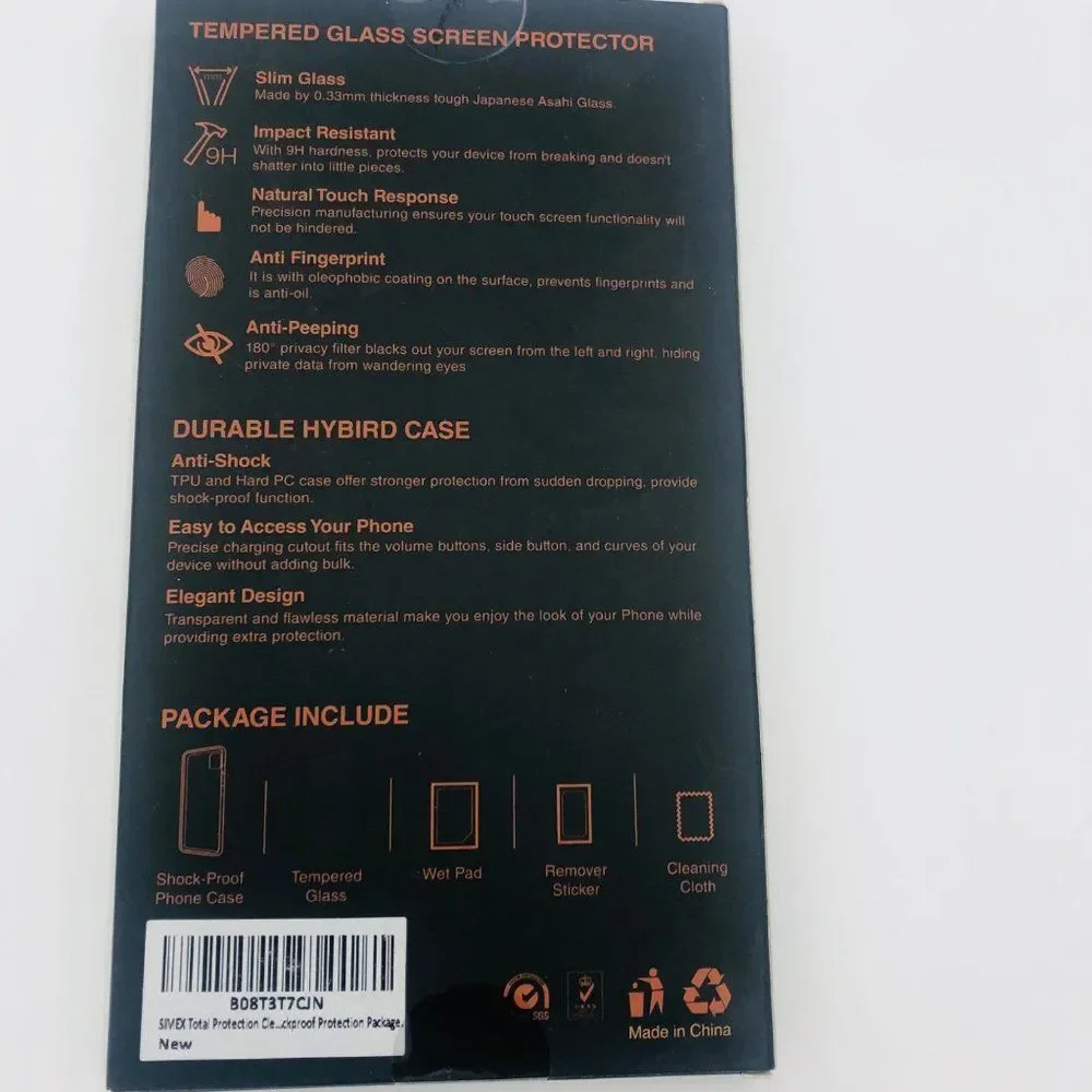 Brand New SIMEX TOTAL PROTECTION Clear Hybird Case & Screen Protector For iPhone